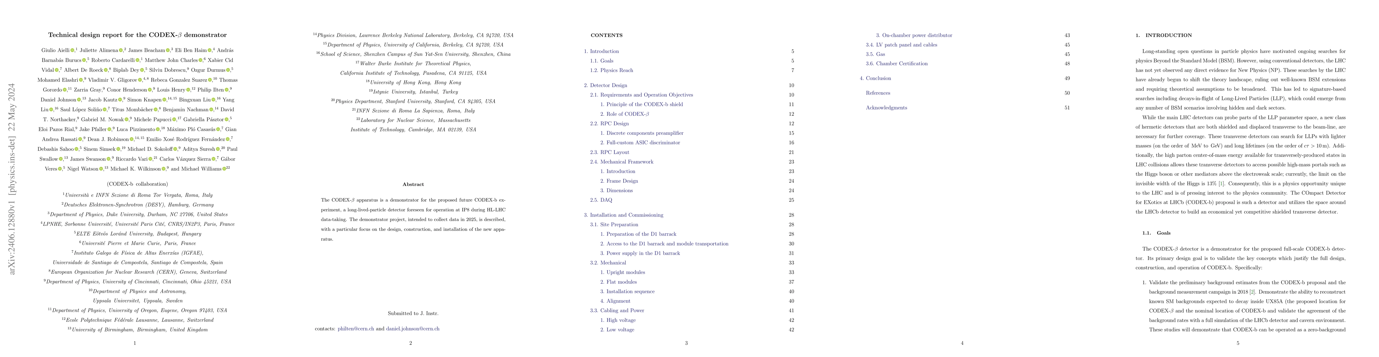 Thumbnail for Technical design report for the CODEX-$\beta$ demonstrator