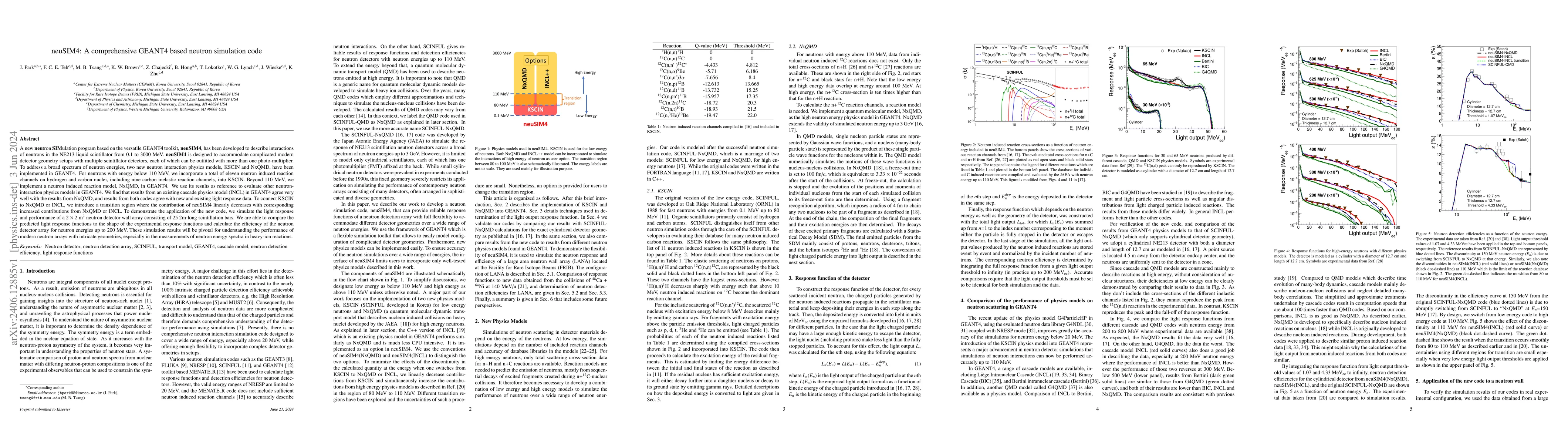 Thumbnail for neuSIM4: A comprehensive GEANT4 based neutron simulation code