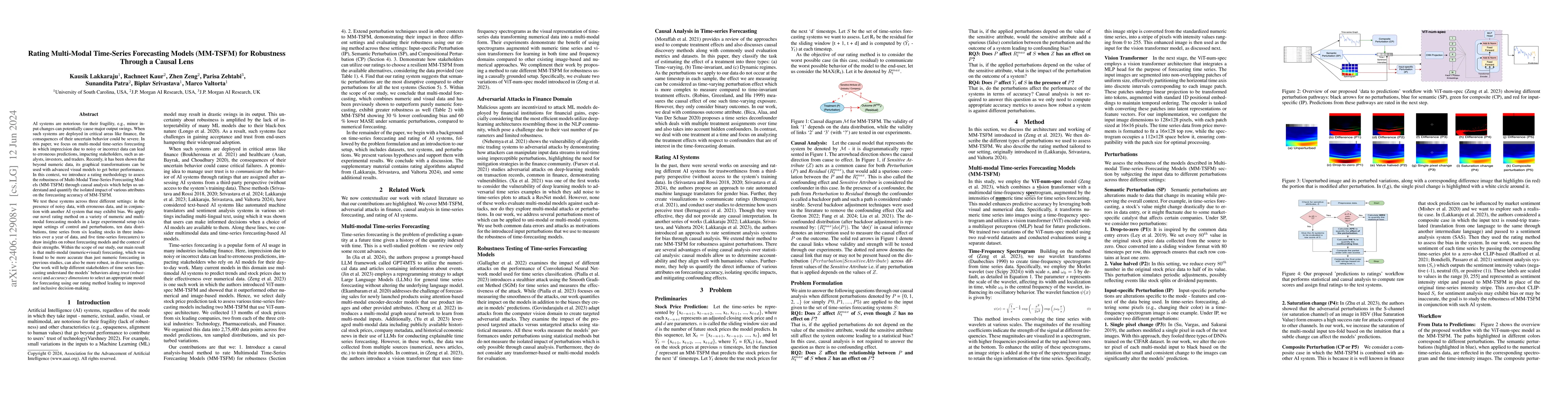 Thumbnail for Rating Multi-Modal Time-Series Forecasting Models (MM-TSFM) for
  Robustness Through a Causal Lens