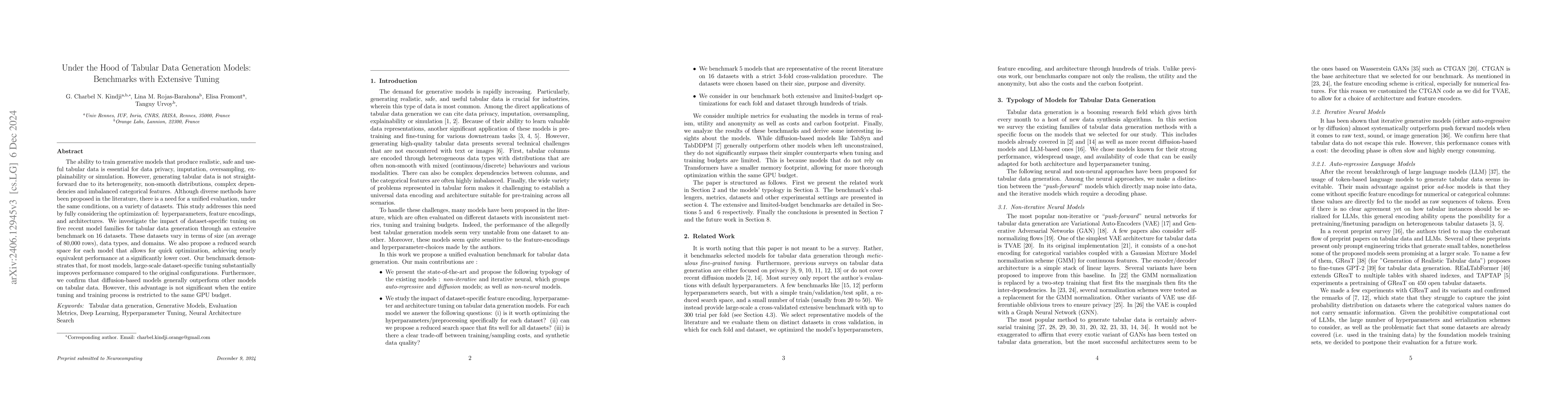 Thumbnail for Under the Hood of Tabular Data Generation Models: the Strong Impact of
  Hyperparameter Tuning