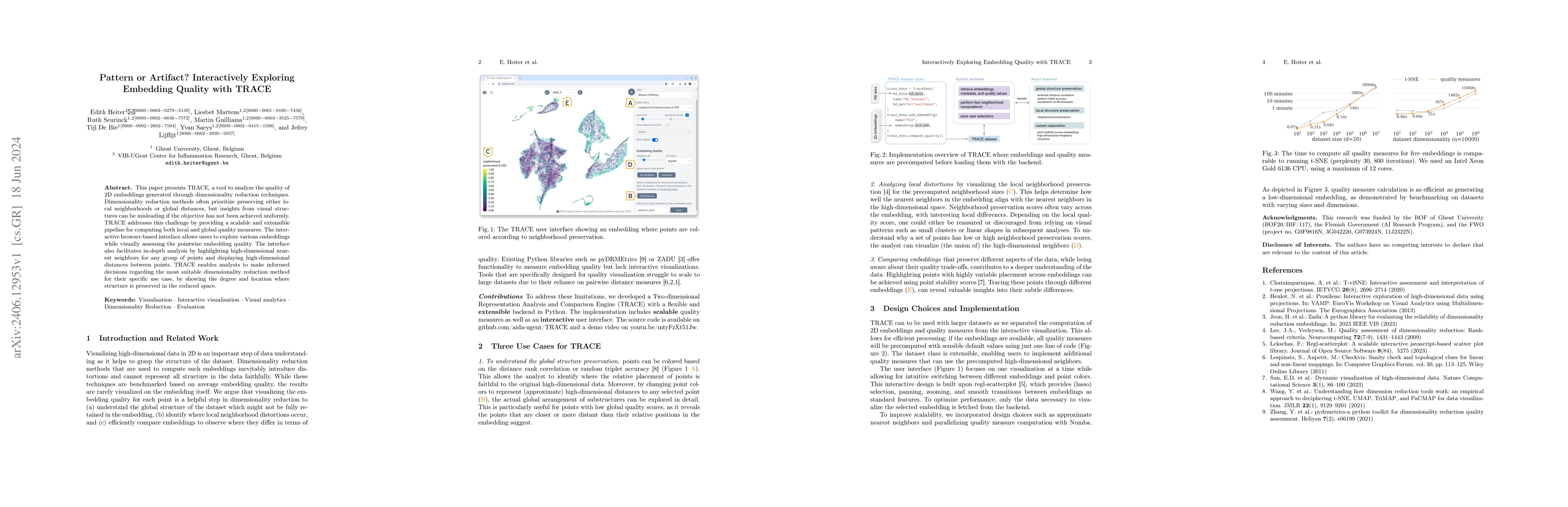 Thumbnail for Pattern or Artifact? Interactively Exploring Embedding Quality with
  TRACE