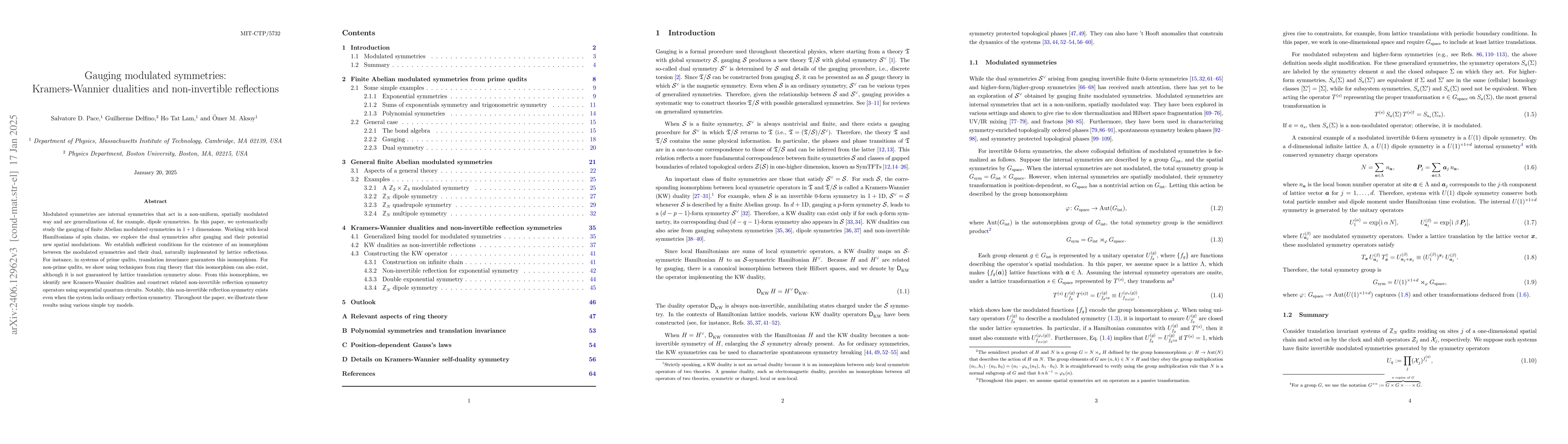 Thumbnail for Gauging modulated symmetries: Kramers-Wannier dualities and
  non-invertible reflections