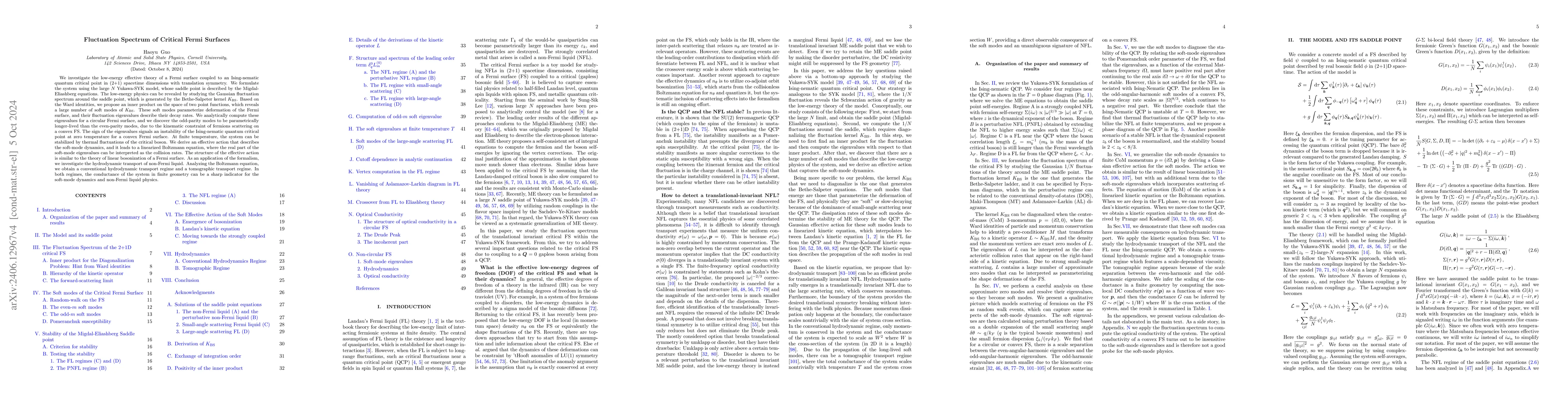 Thumbnail for Fluctuation Spectrum of Critical Fermi Surfaces