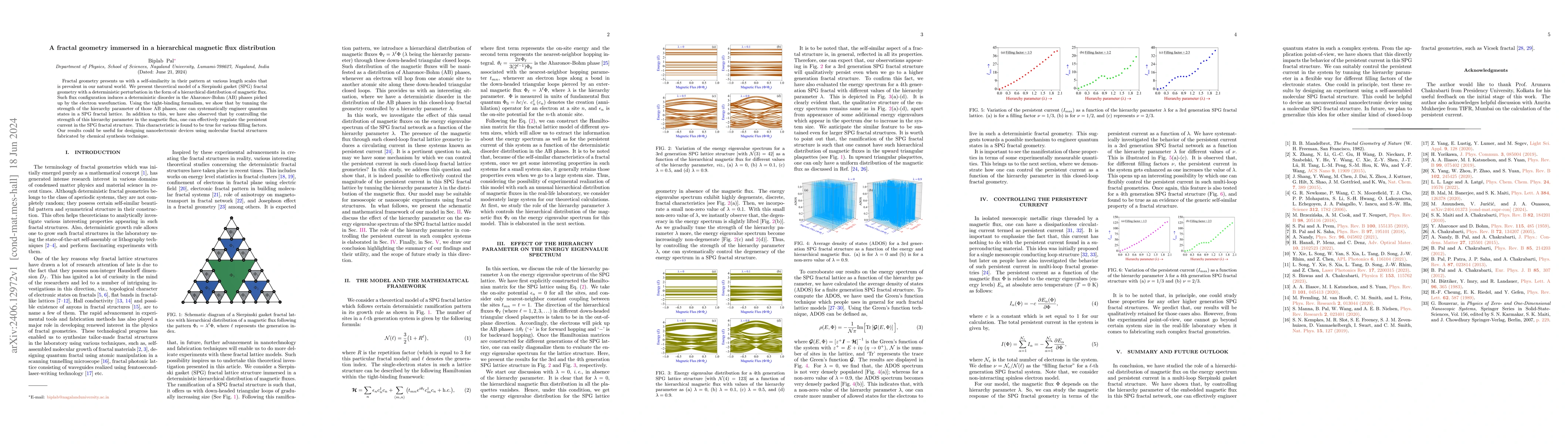 Thumbnail for A fractal geometry immersed in a hierarchical magnetic flux distribution