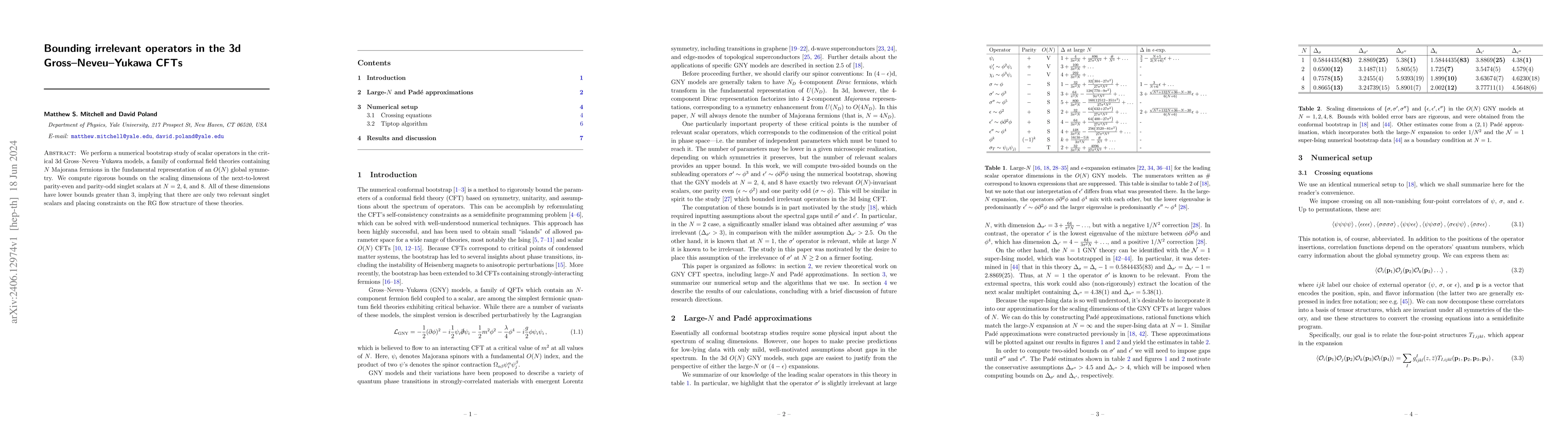 Thumbnail for Bounding irrelevant operators in the 3d Gross-Neveu-Yukawa CFTs