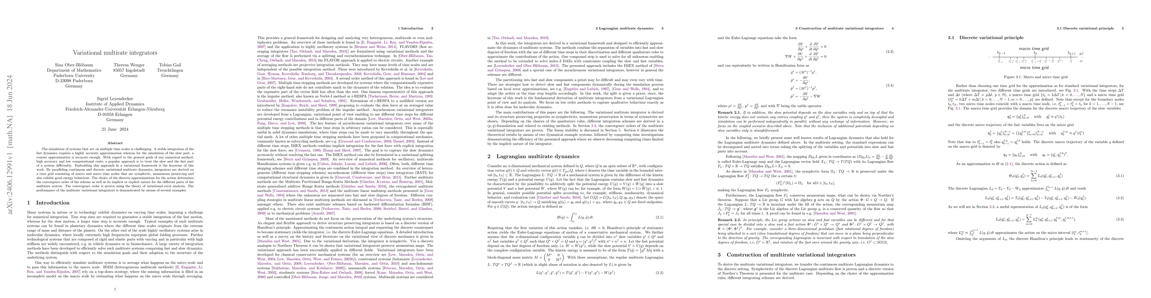Thumbnail for Variational multirate integrators