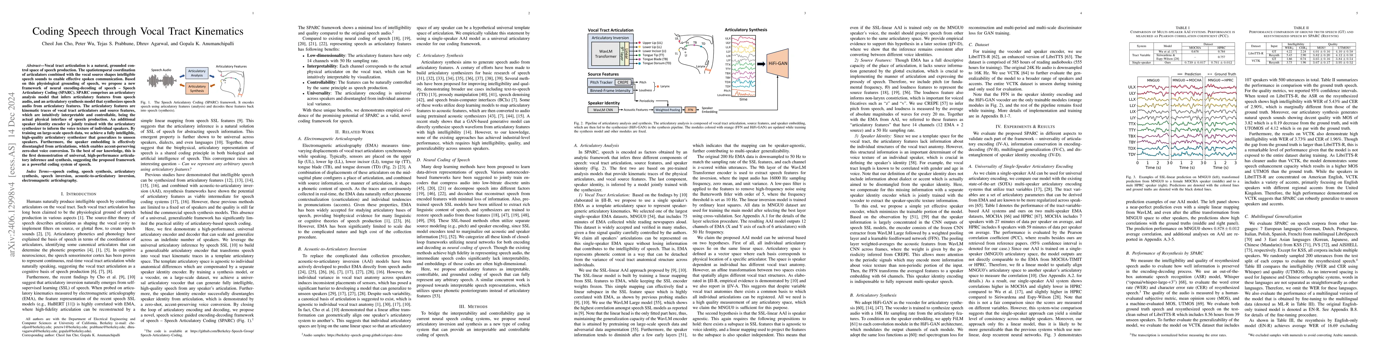 Thumbnail for Articulatory Encodec: Vocal Tract Kinematics as a Codec for Speech