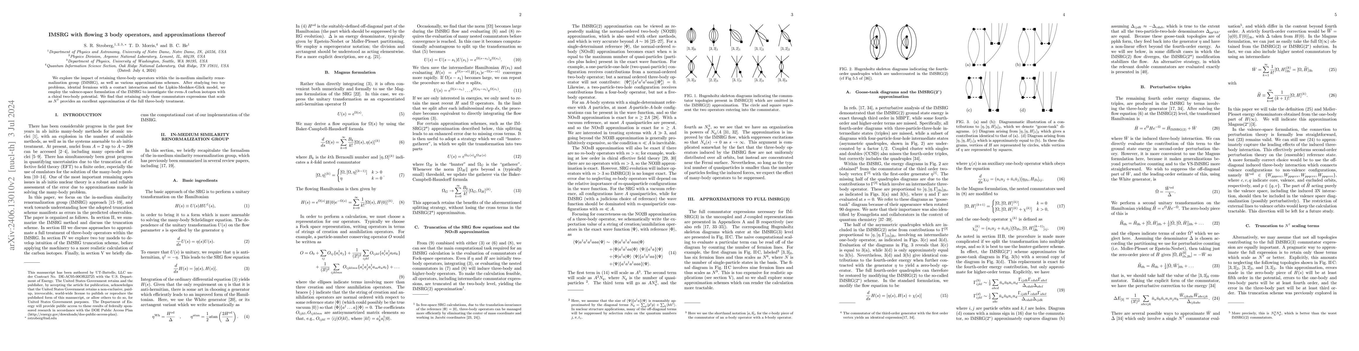 Thumbnail for IMSRG with flowing 3 body operators, and approximations thereof