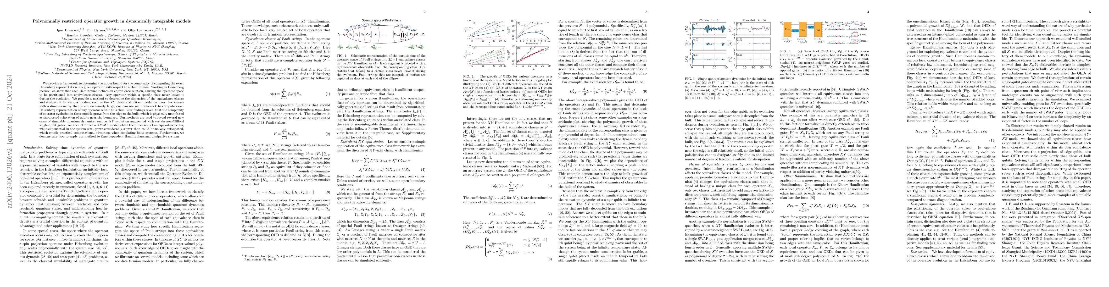 Thumbnail for Polynomially restricted operator growth in dynamically integrable models