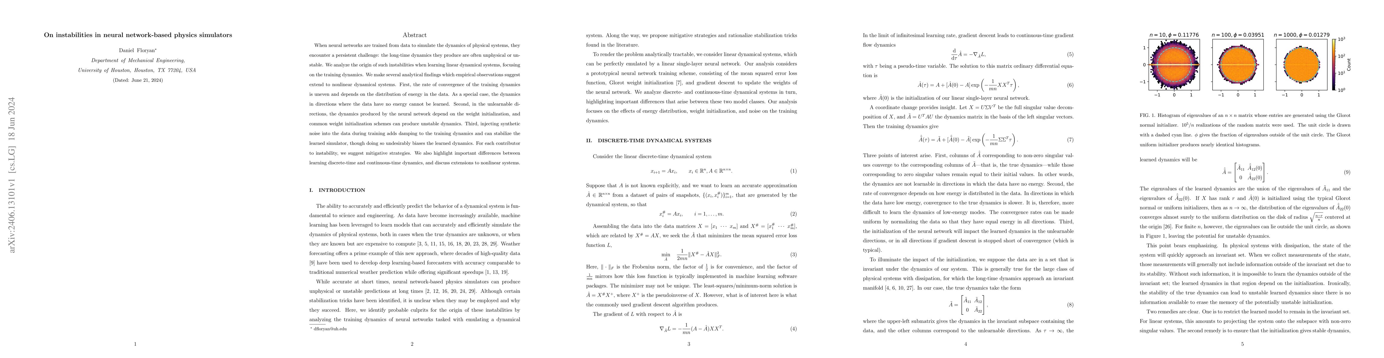 Thumbnail for On instabilities in neural network-based physics simulators