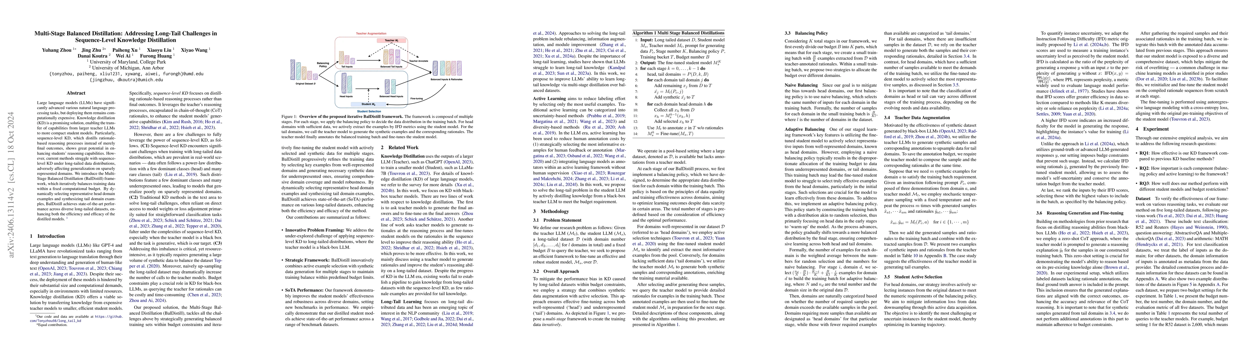 Thumbnail for Multi-Stage Balanced Distillation: Addressing Long-Tail Challenges in
  Sequence-Level Knowledge Distillation