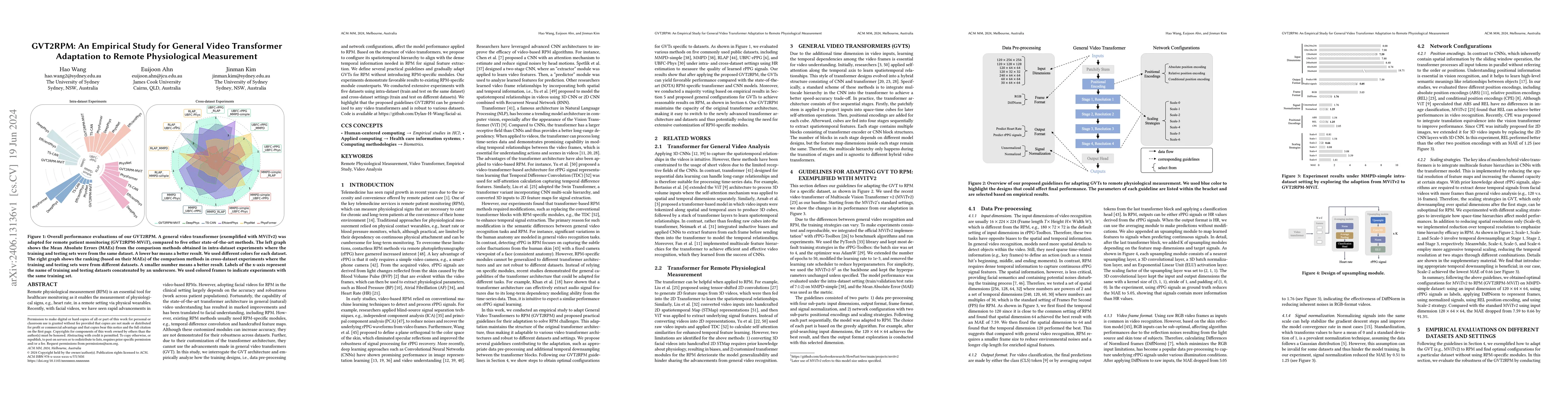 Thumbnail for GVT2RPM: An Empirical Study for General Video Transformer Adaptation to
  Remote Physiological Measurement