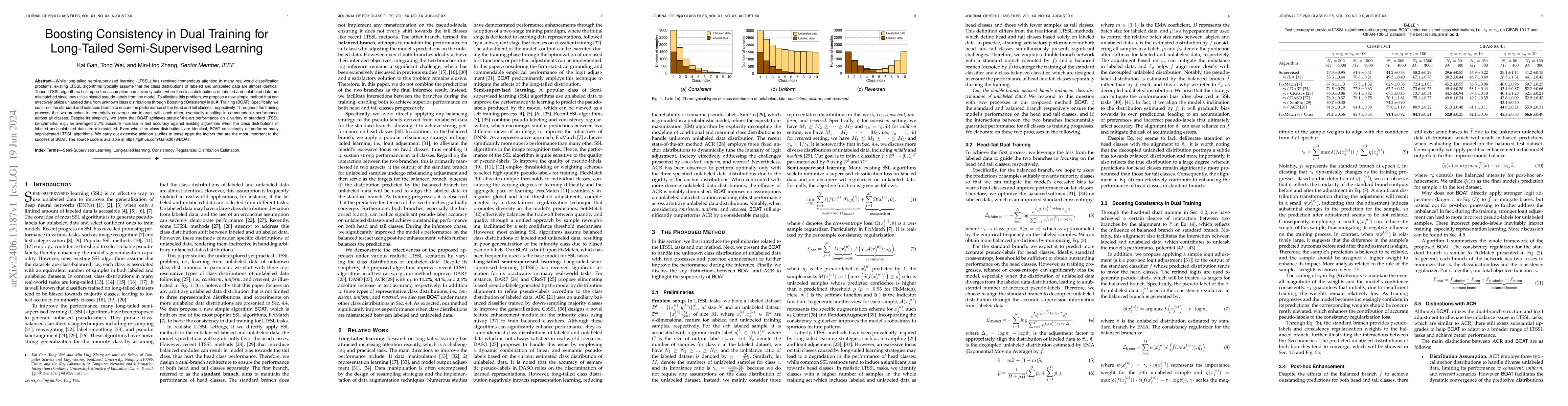 Thumbnail for Boosting Consistency in Dual Training for Long-Tailed Semi-Supervised
  Learning