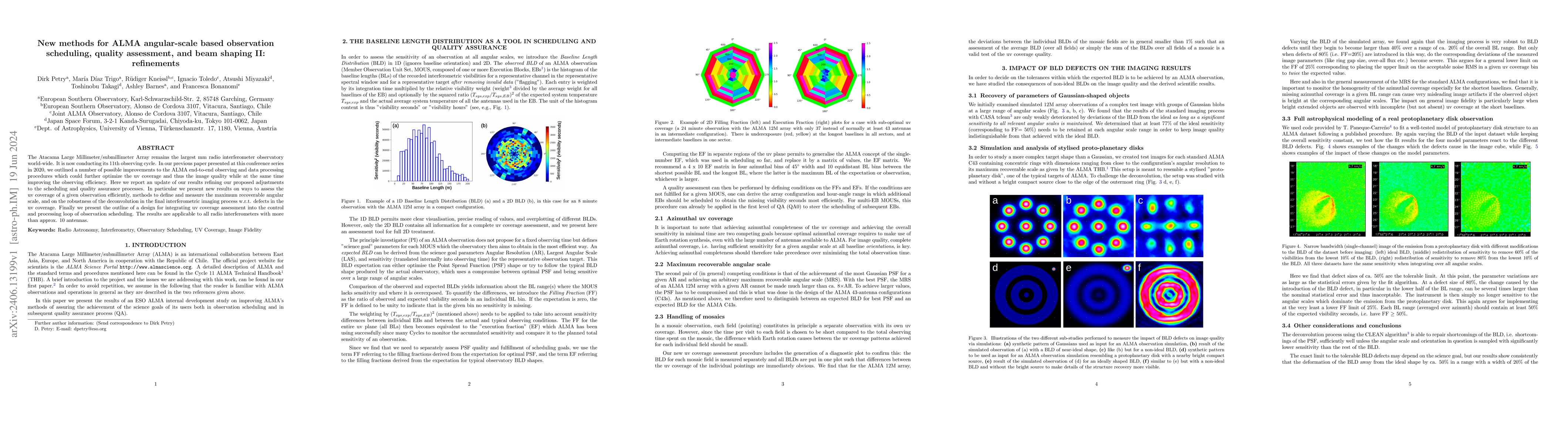 Thumbnail for New methods for ALMA angular-scale based observation scheduling, quality
  assessment, and beam shaping II: refinements