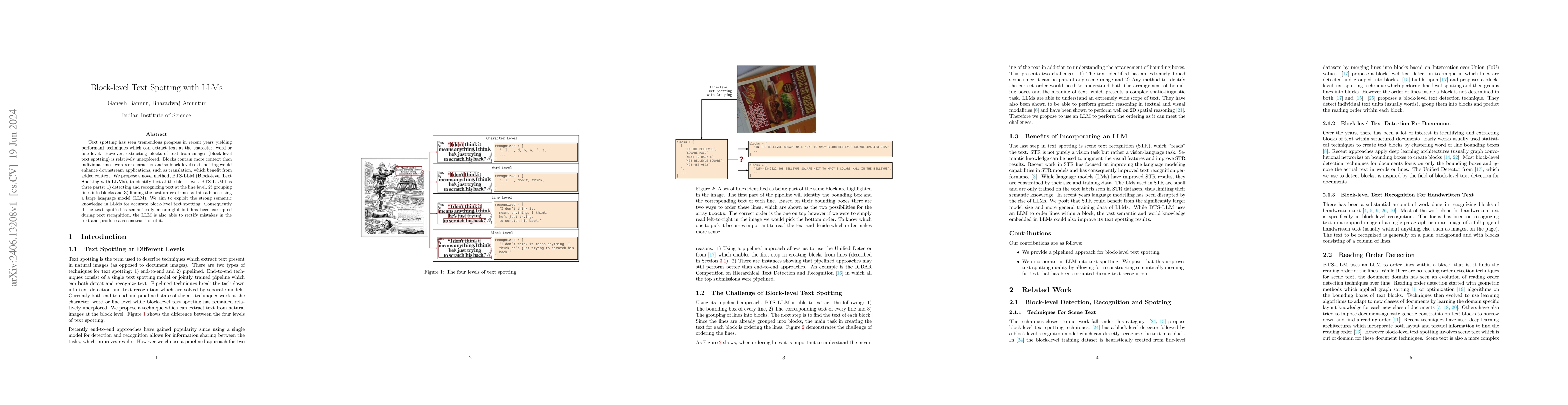 Thumbnail for Block-level Text Spotting with LLMs