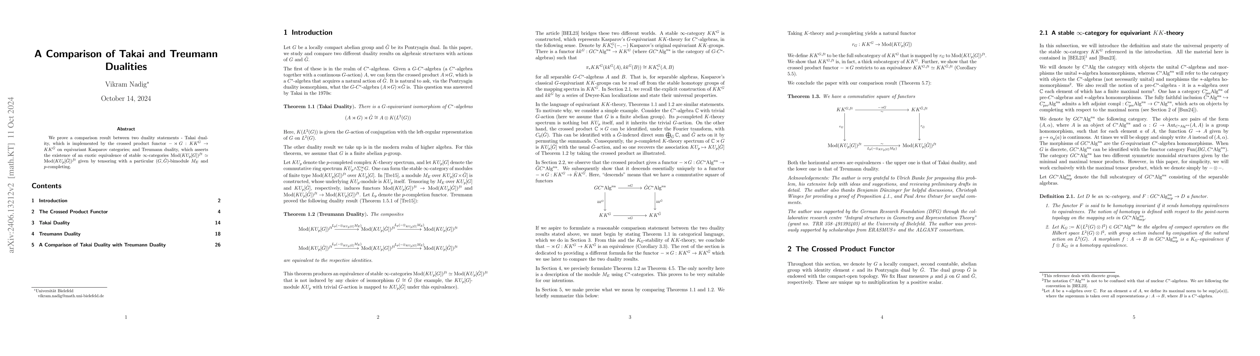 Thumbnail for A Comparison of Takai and Treumann Dualities