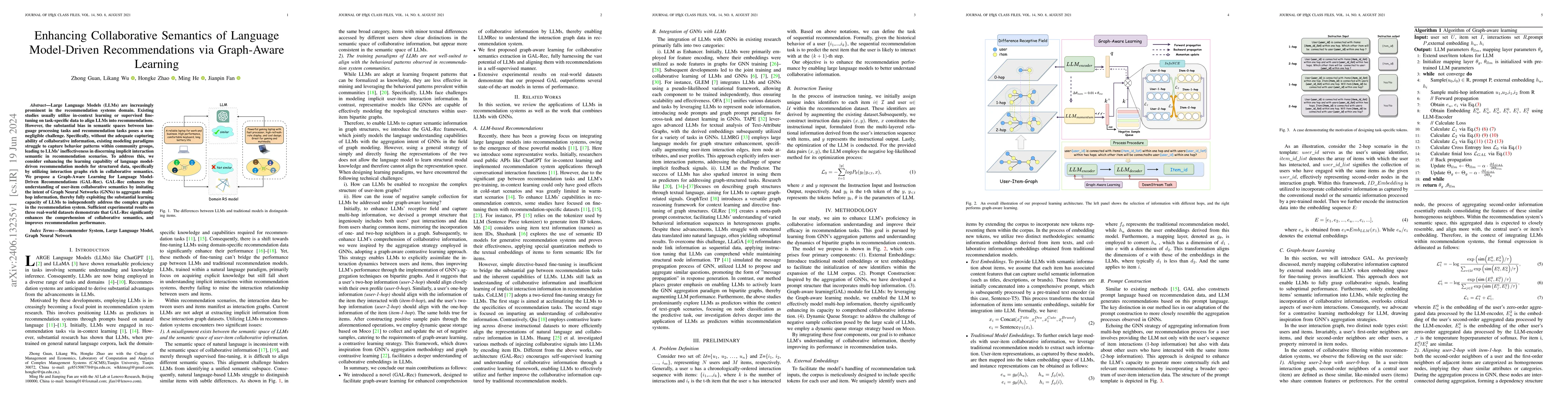Thumbnail for Enhancing Collaborative Semantics of Language Model-Driven
  Recommendations via Graph-Aware Learning