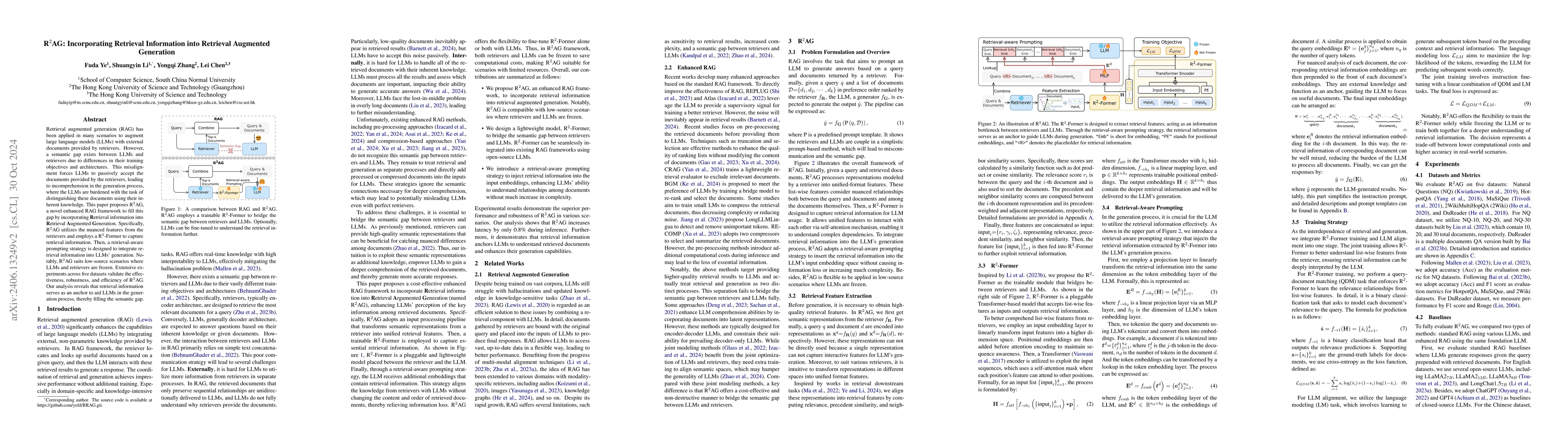 Thumbnail for R^2AG: Incorporating Retrieval Information into Retrieval Augmented
  Generation