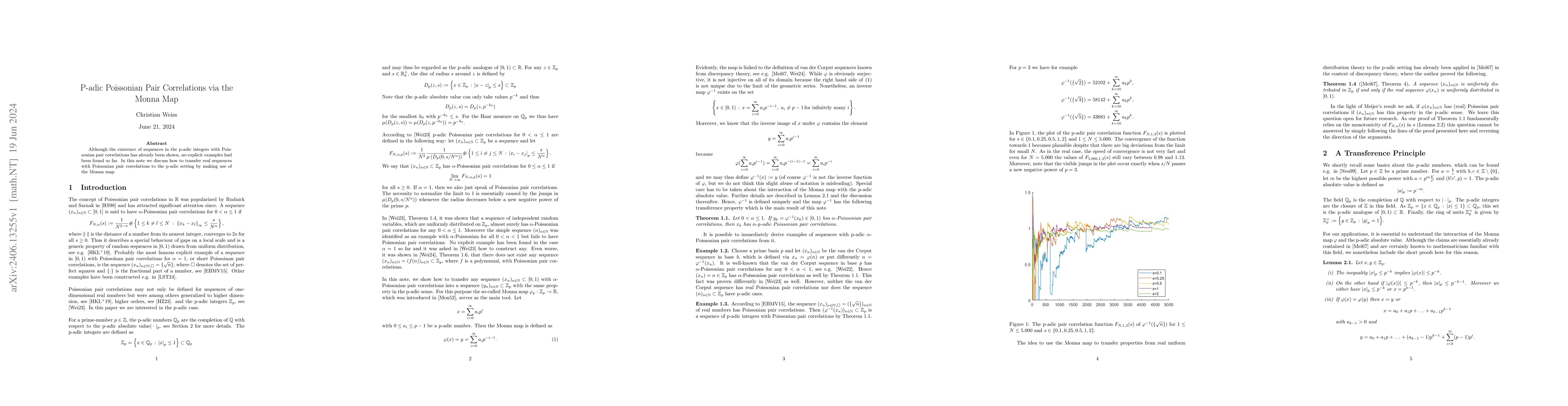 Thumbnail for P-adic Poissonian Pair Correlations via the Monna Map