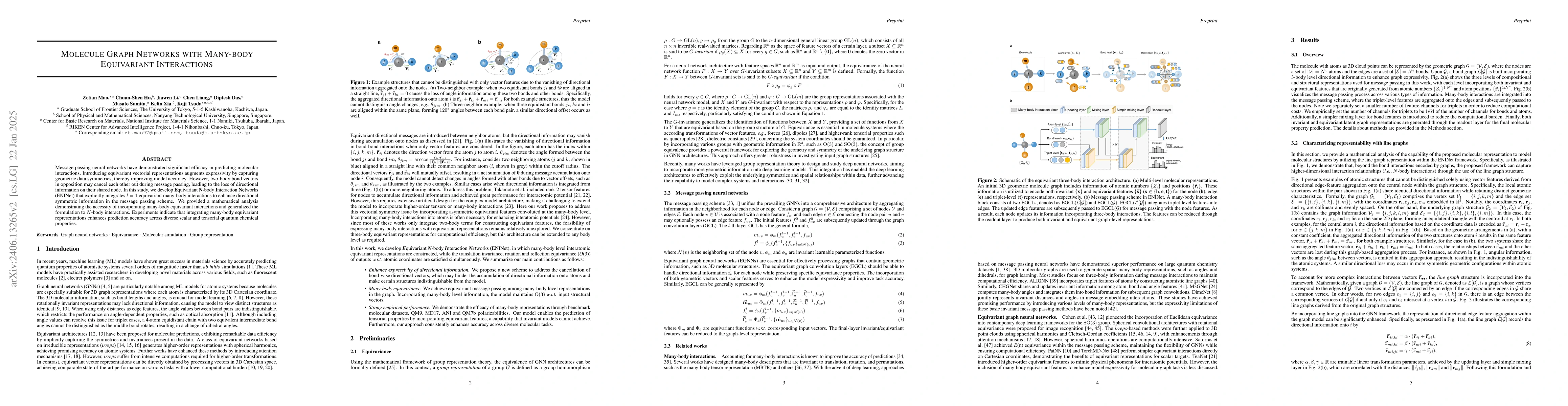 Thumbnail for Molecule Graph Networks with Many-body Equivariant Interactions
