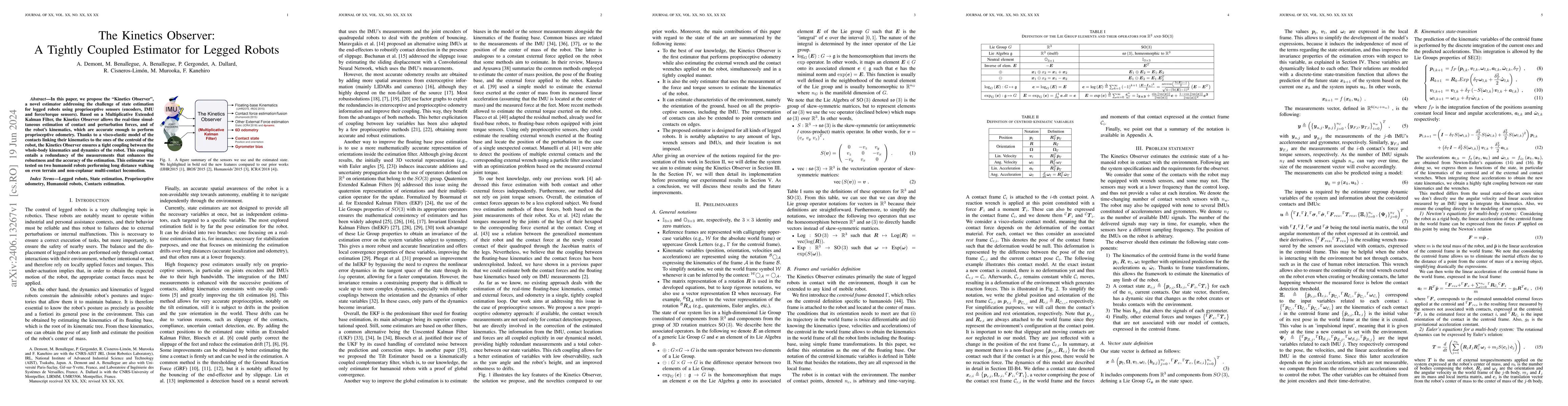 Thumbnail for The Kinetics Observer: A Tightly Coupled Estimator for Legged Robots