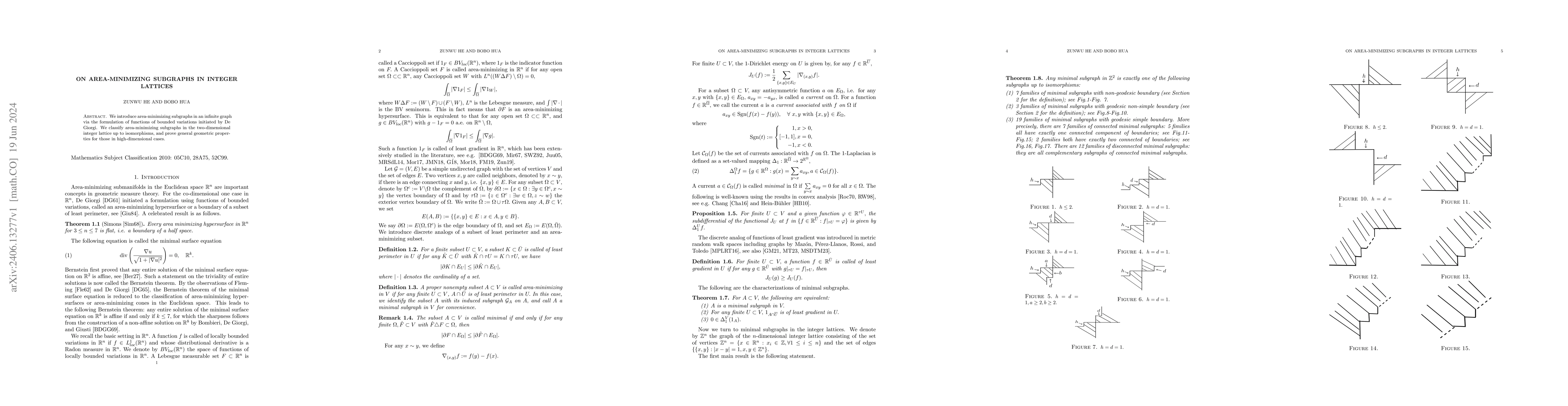 Thumbnail for On area-minimizing subgraphs in integer lattices
