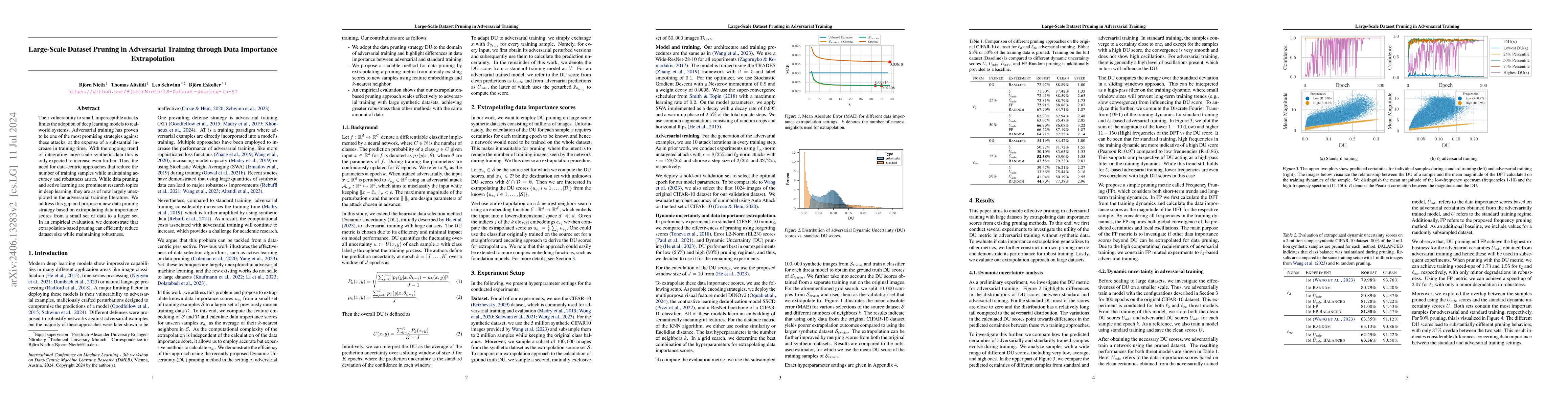 Thumbnail for Large-Scale Dataset Pruning in Adversarial Training through Data
  Importance Extrapolation