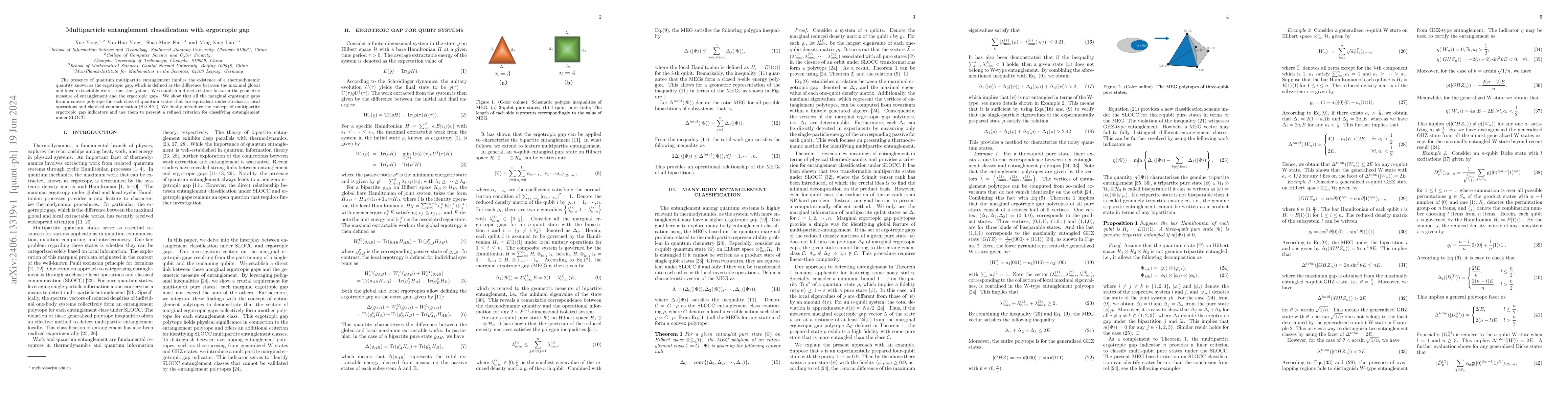 Thumbnail for Multiparticle entanglement classification with ergotropic gap