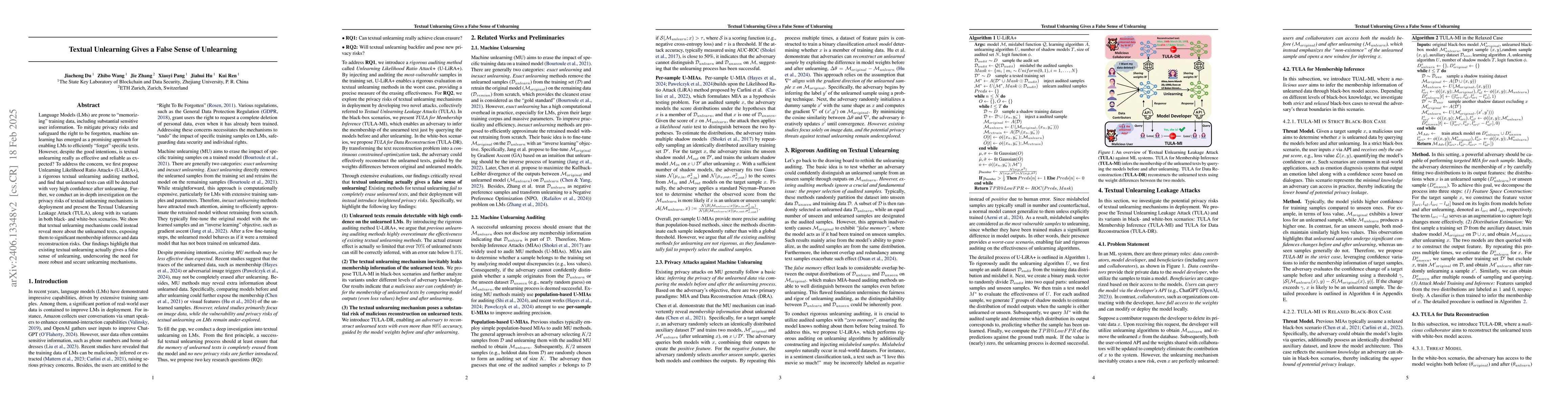 Thumbnail for Textual Unlearning Gives a False Sense of Unlearning