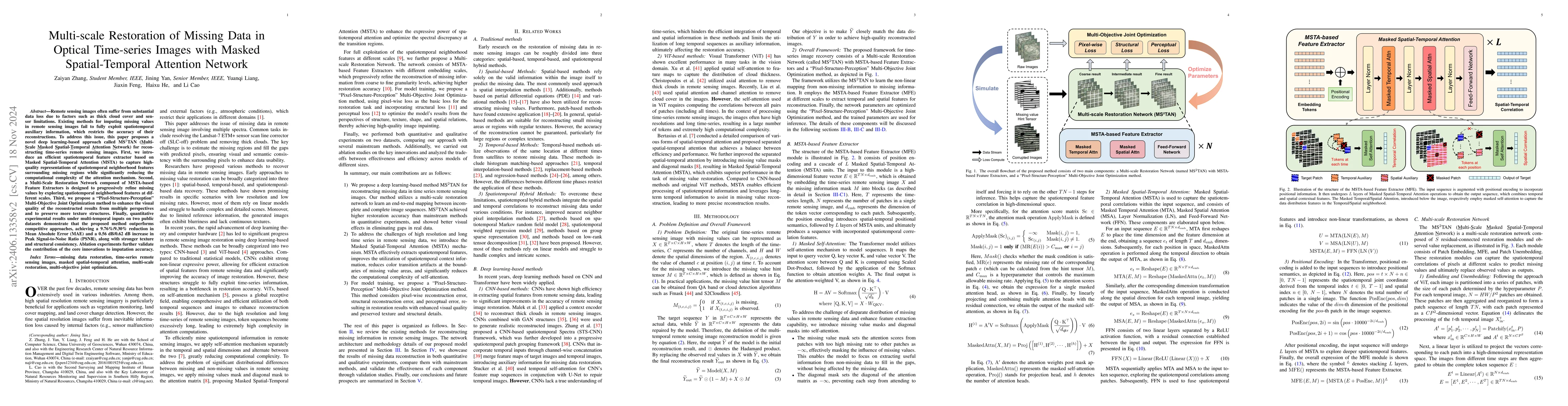 Thumbnail for Multi-scale Restoration of Missing Data in Optical Time-series Images
  with Masked Spatial-Temporal Attention Network