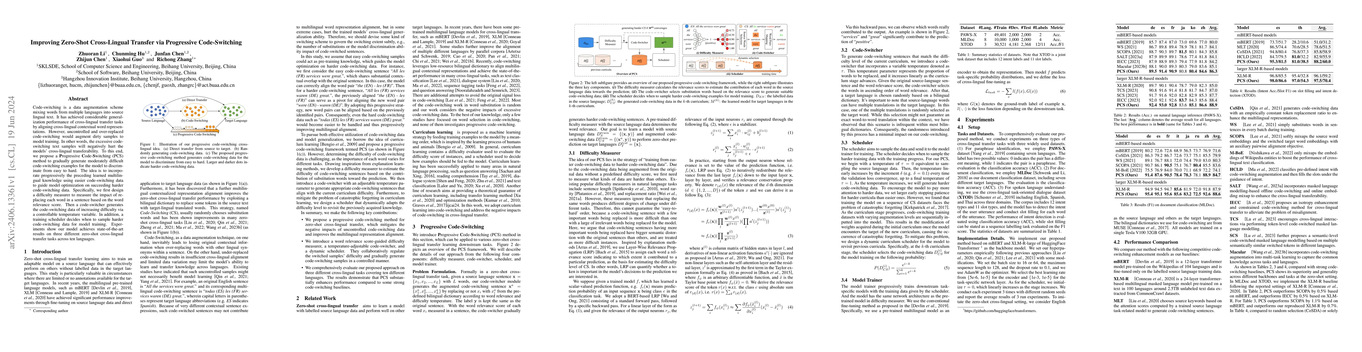Thumbnail for Improving Zero-Shot Cross-Lingual Transfer via Progressive
  Code-Switching