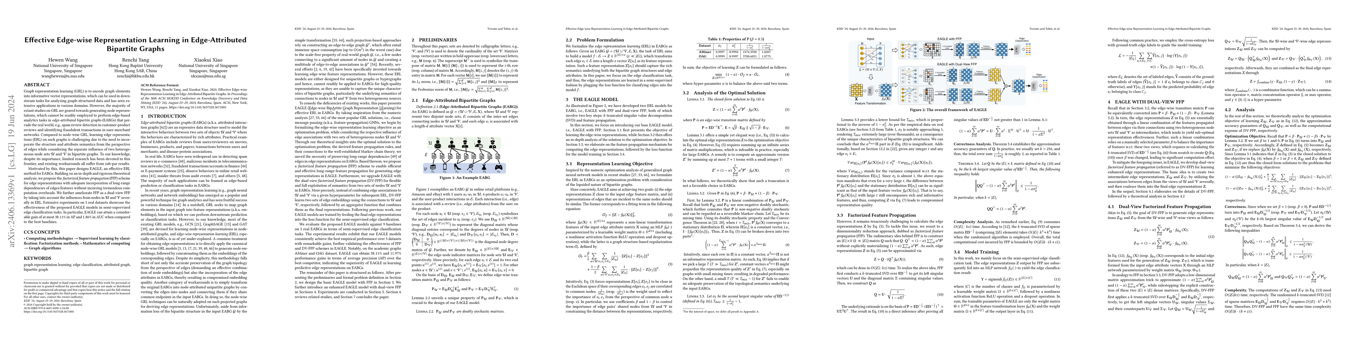 Thumbnail for Effective Edge-wise Representation Learning in Edge-Attributed Bipartite
  Graphs