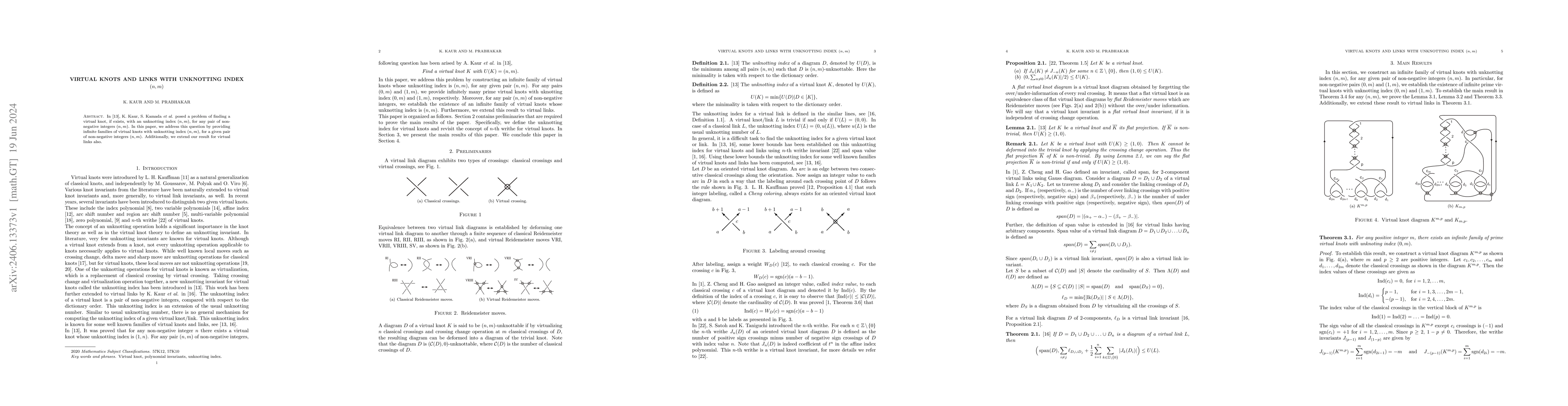 Thumbnail for Virtual knots and links with unknotting index (n,m)