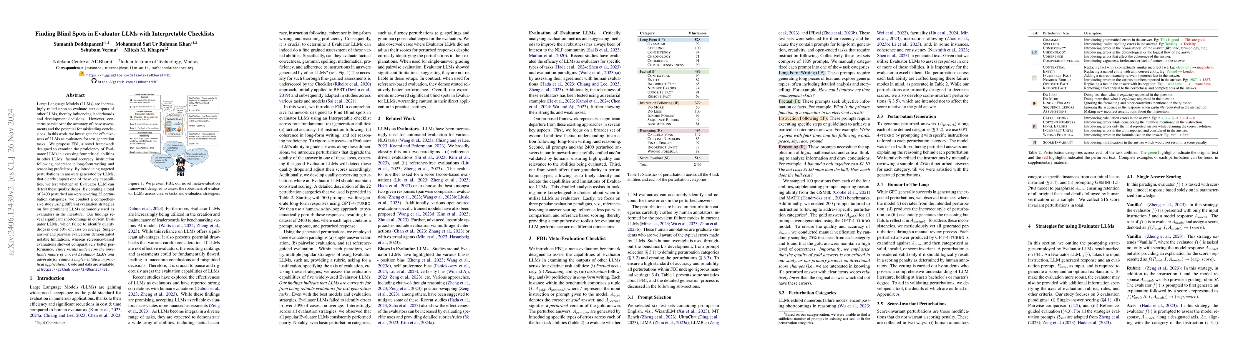 Thumbnail for Finding Blind Spots in Evaluator LLMs with Interpretable Checklists