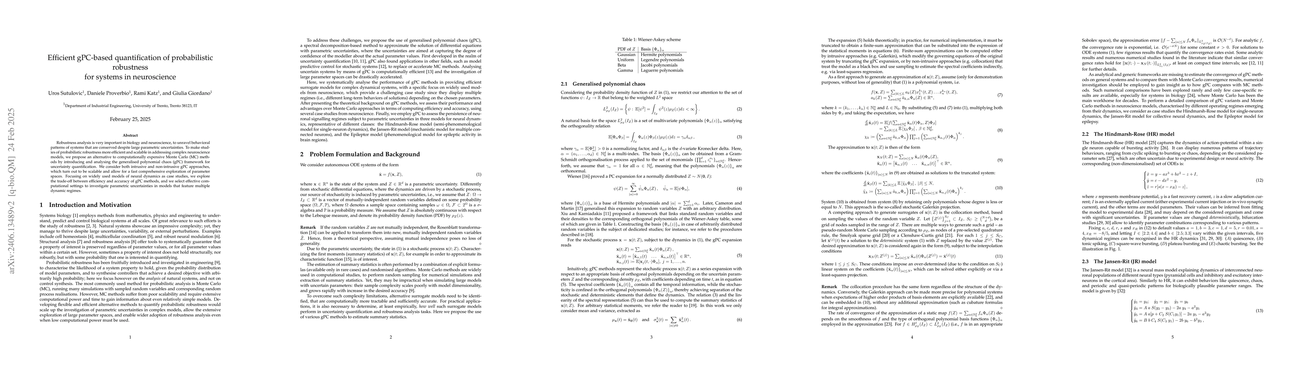 Thumbnail for Efficient gPC-based quantification of probabilistic robustness for
  systems in neuroscience