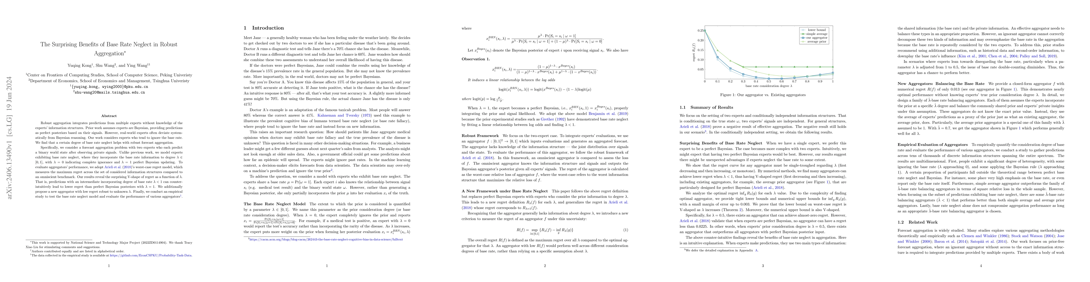 Thumbnail for The Surprising Benefits of Base Rate Neglect in Robust Aggregation