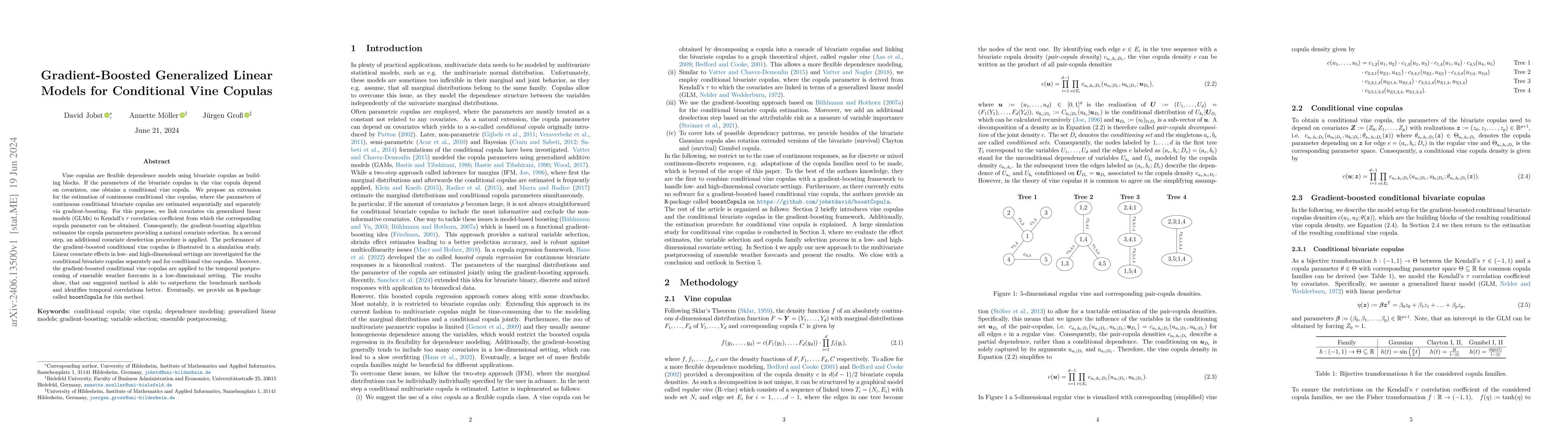 Thumbnail for Gradient-Boosted Generalized Linear Models for Conditional Vine Copulas