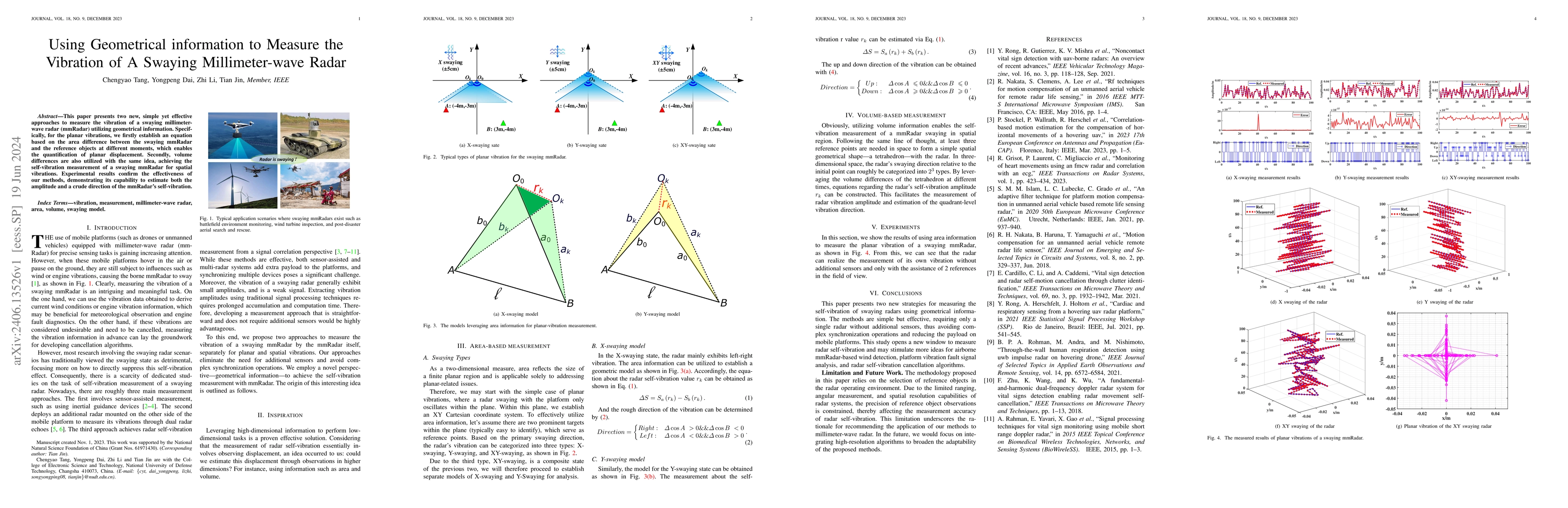 Thumbnail for Using Geometrical information to Measure the Vibration of A Swaying
  Millimeter-wave Radar