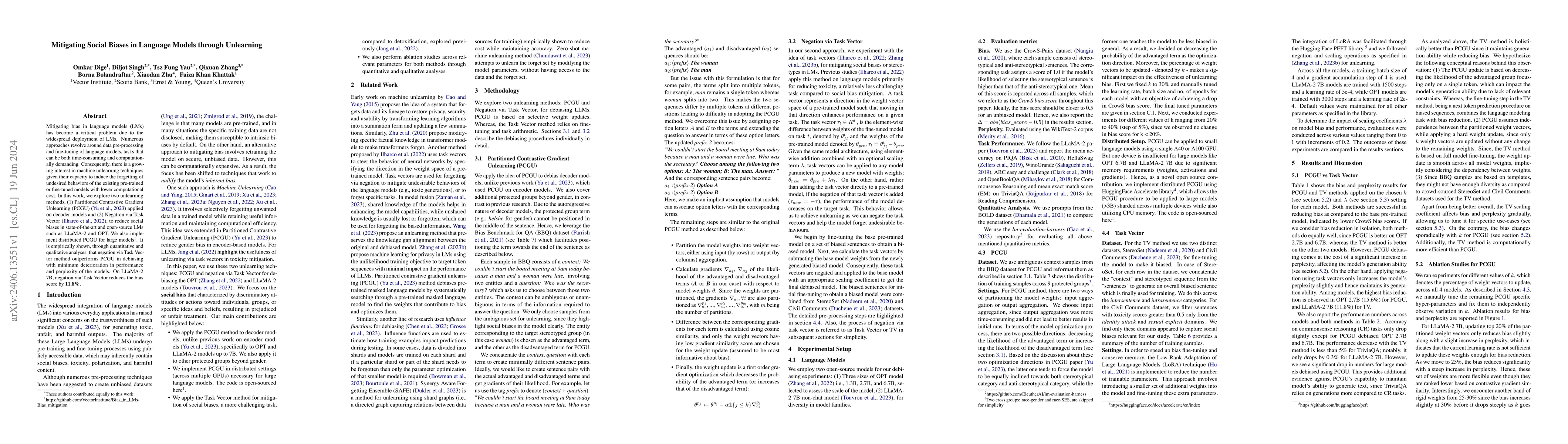 Thumbnail for Mitigating Social Biases in Language Models through Unlearning