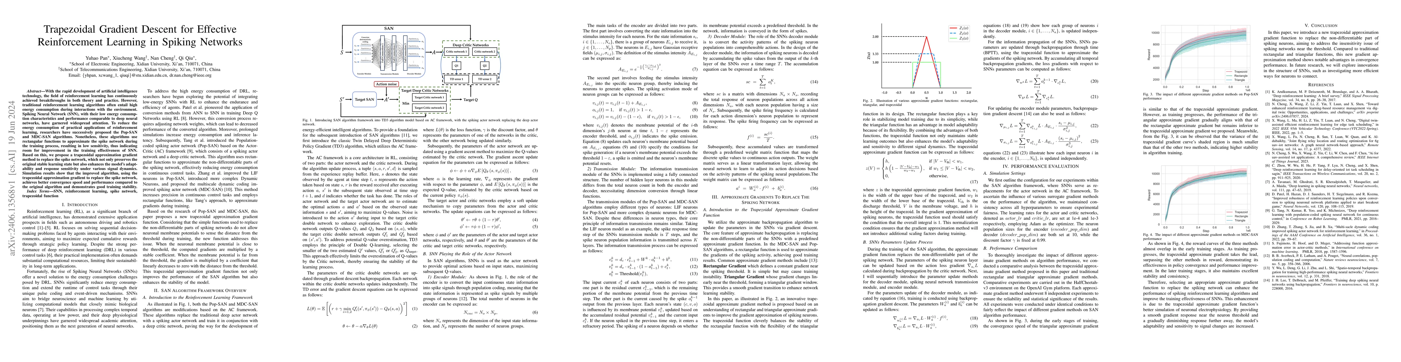 Thumbnail for Trapezoidal Gradient Descent for Effective Reinforcement Learning in
  Spiking Networks