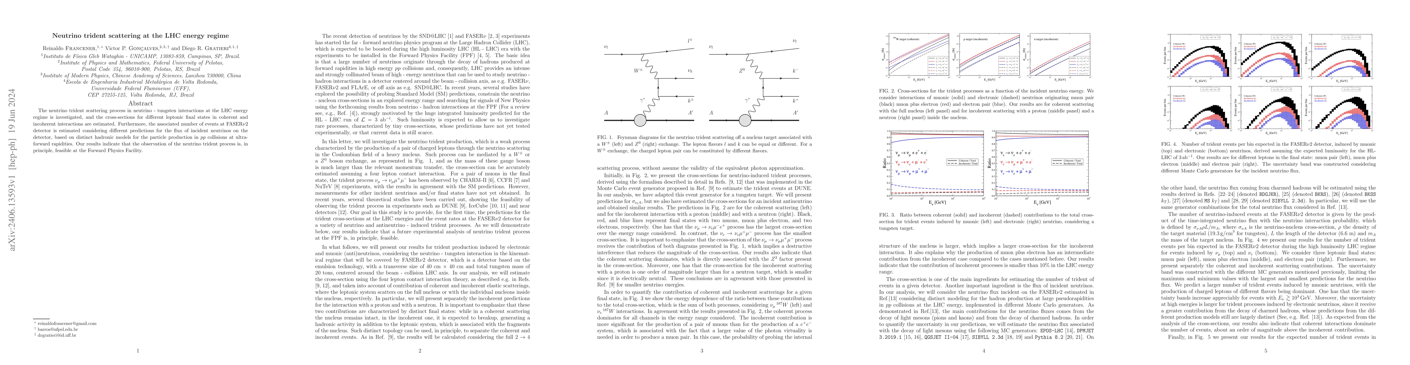 Thumbnail for Neutrino trident scattering at the LHC energy regime