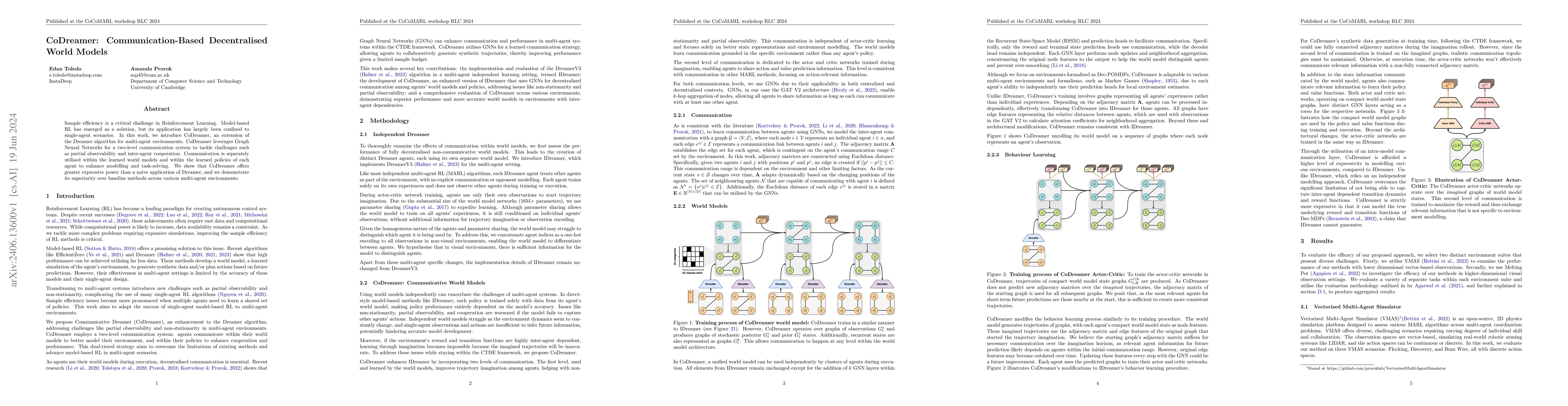 Thumbnail for CoDreamer: Communication-Based Decentralised World Models
