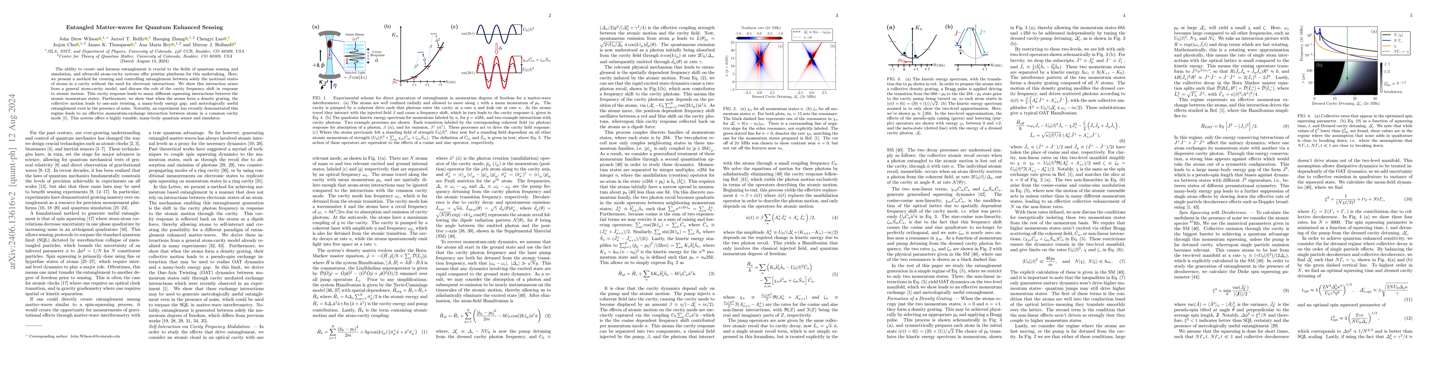 Thumbnail for Entangled Matter-waves for Quantum Enhanced Sensing
