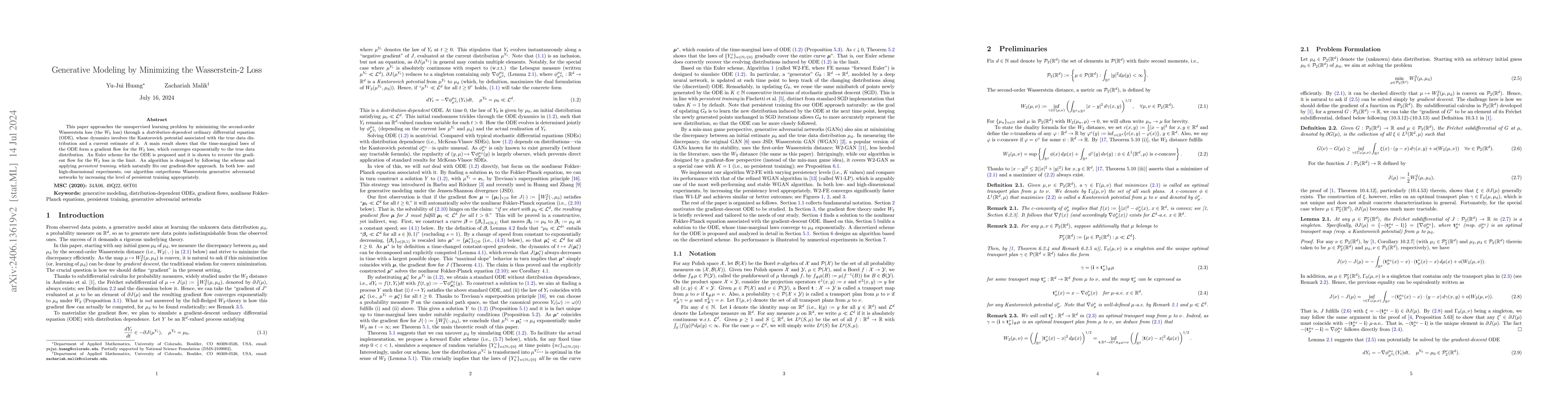 Thumbnail for Generative Modeling by Minimizing the Wasserstein-2 Loss