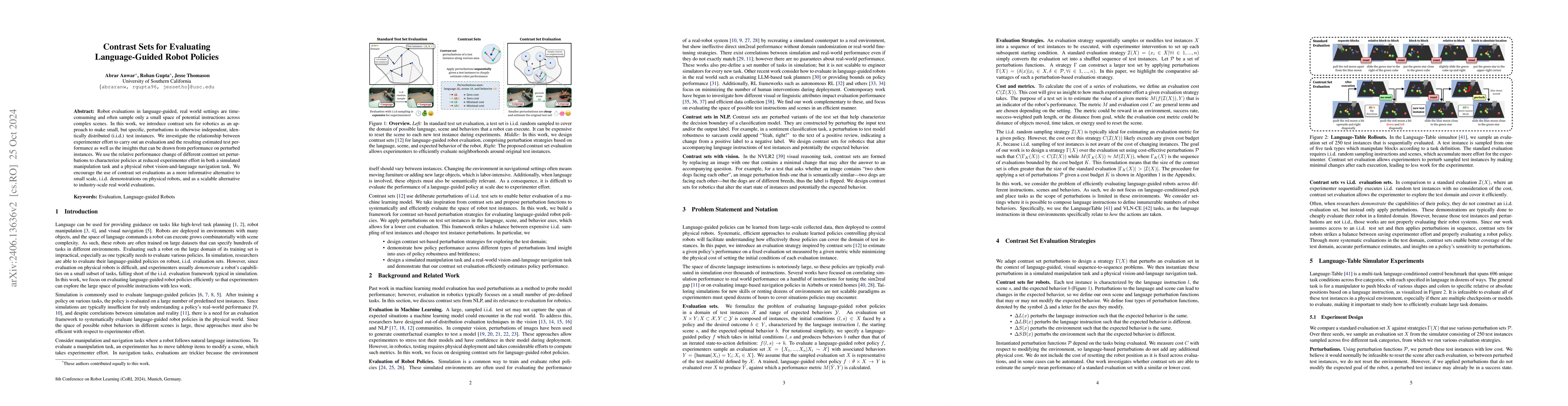 Thumbnail for Contrast Sets for Evaluating Language-Guided Robot Policies