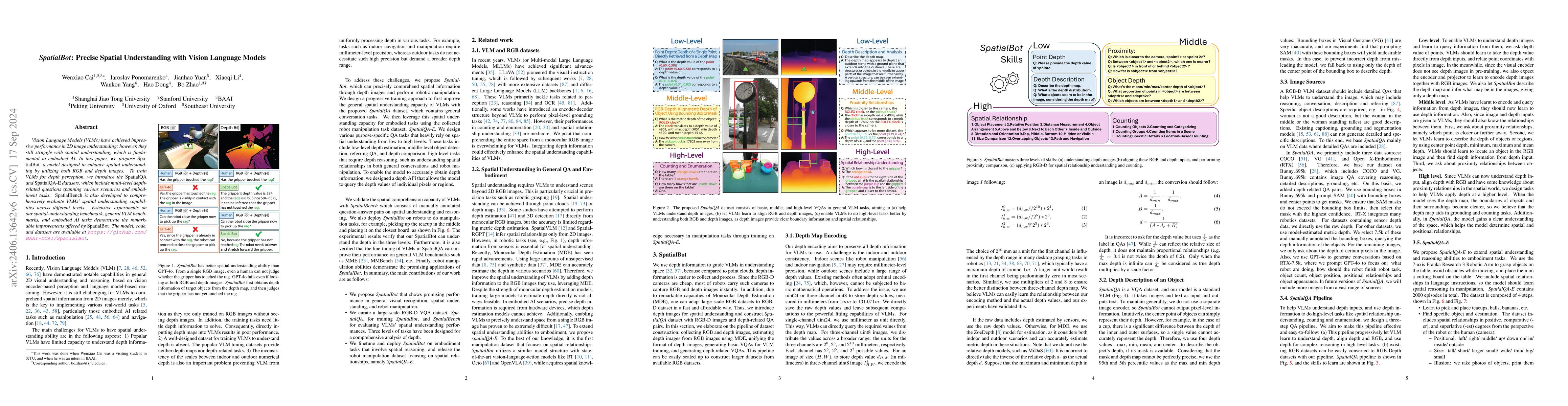 Thumbnail for SpatialBot: Precise Spatial Understanding with Vision Language Models