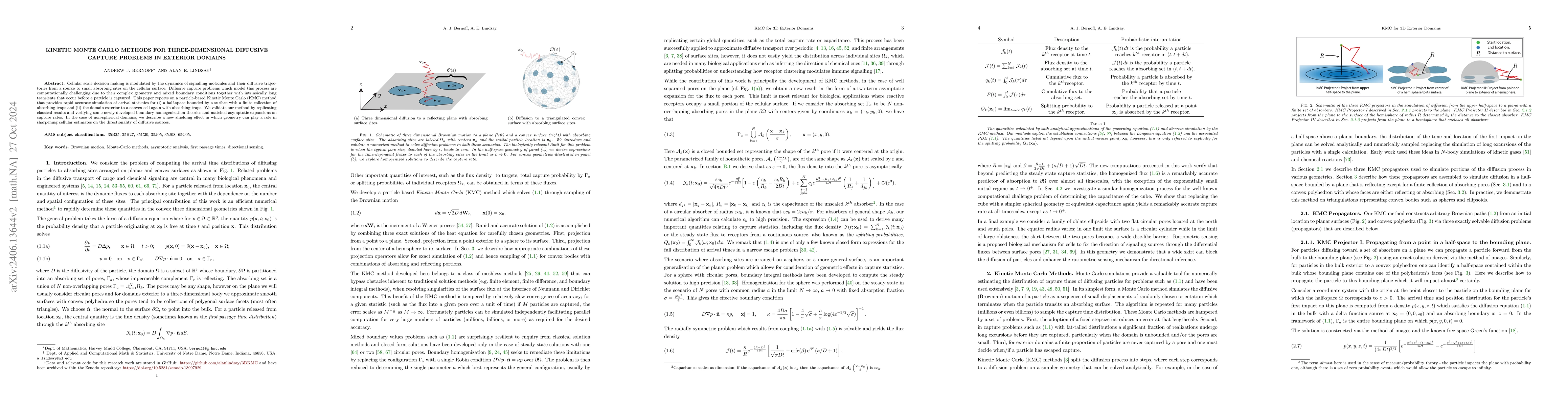 Thumbnail for Kinetic Monte Carlo methods for three-dimensional diffusive capture
  problems in exterior domains