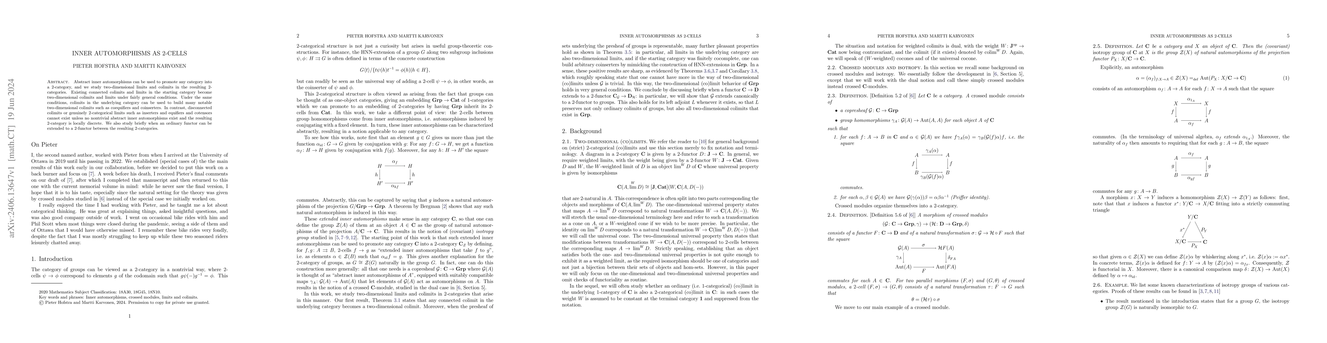 Thumbnail for Inner automorphisms as 2-cells