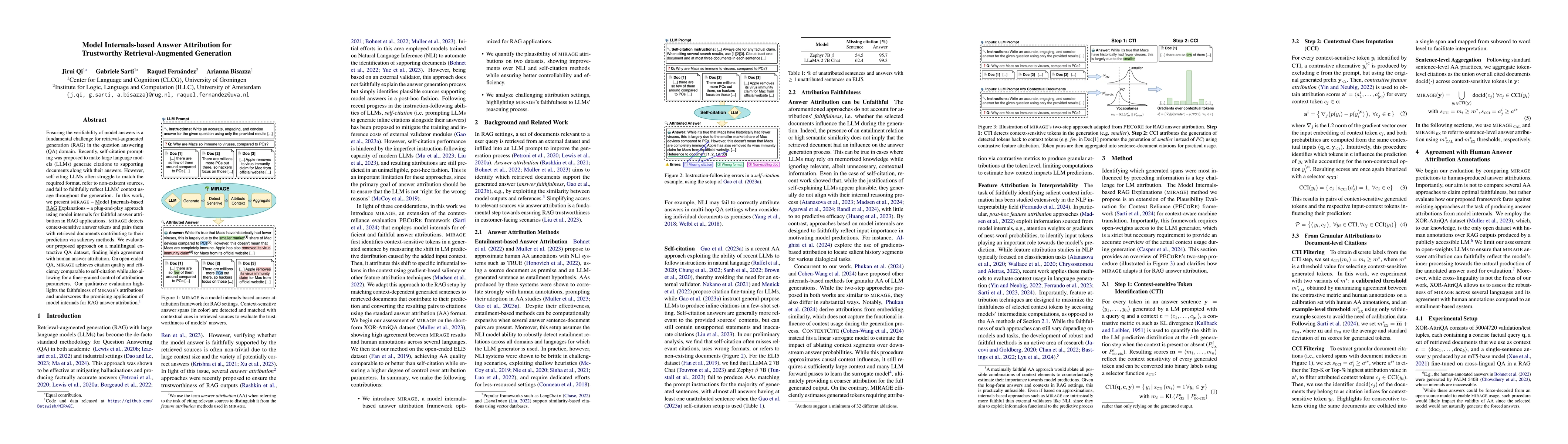 Thumbnail for Model Internals-based Answer Attribution for Trustworthy
  Retrieval-Augmented Generation