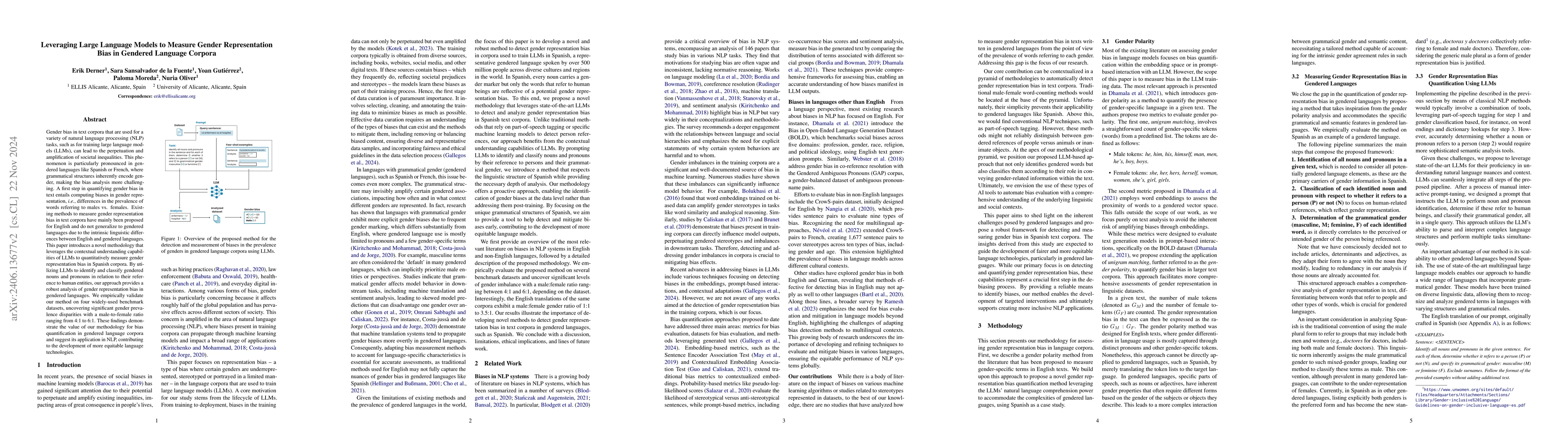Thumbnail for Leveraging Large Language Models to Measure Gender Bias in Gendered
  Languages